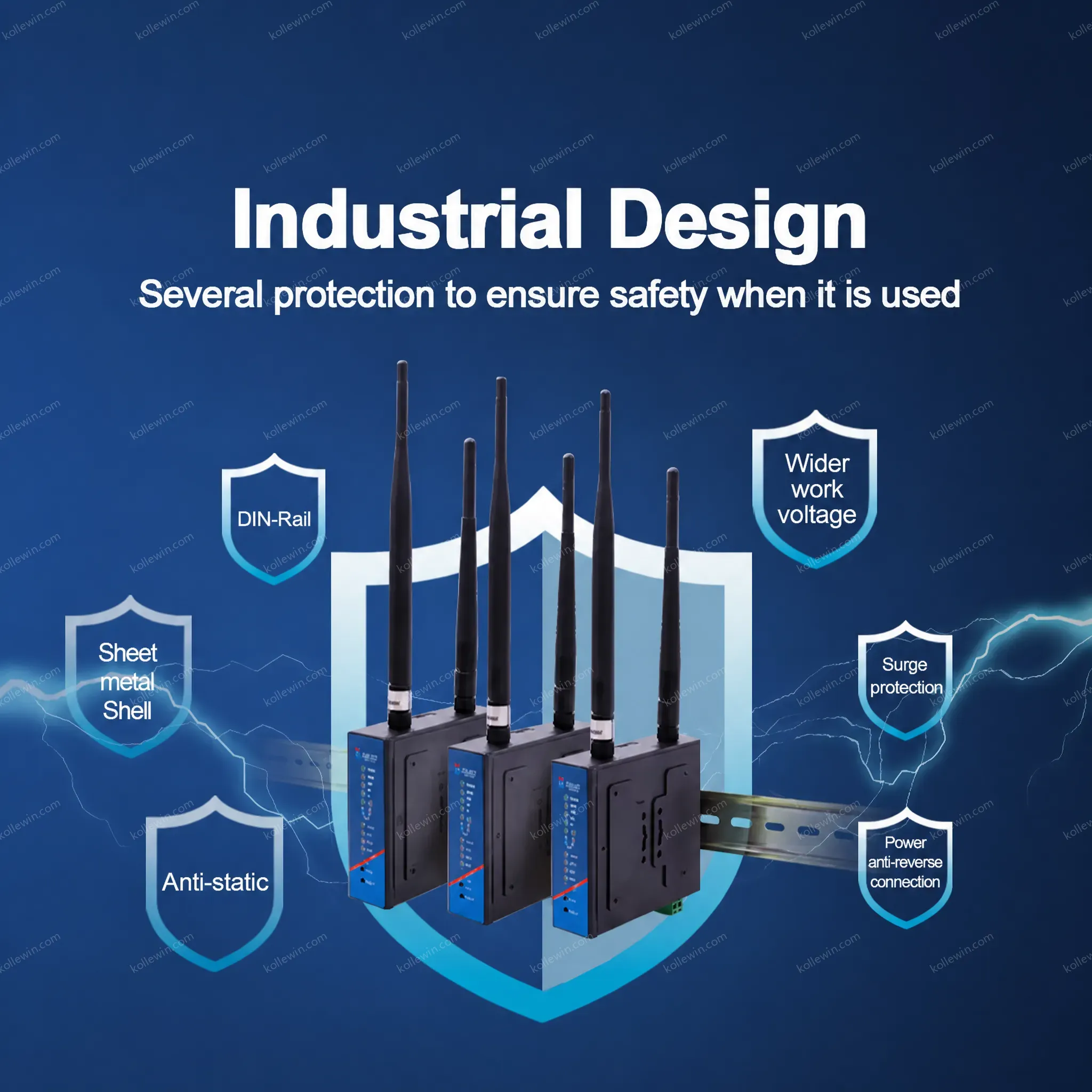 USR-G806-E EMEA & APAC Industrial 4G WiFi VPN UMTS Routers with Firewall Support OpenVPN 1 LAN Ethernet Port CE RoHS Certificate
