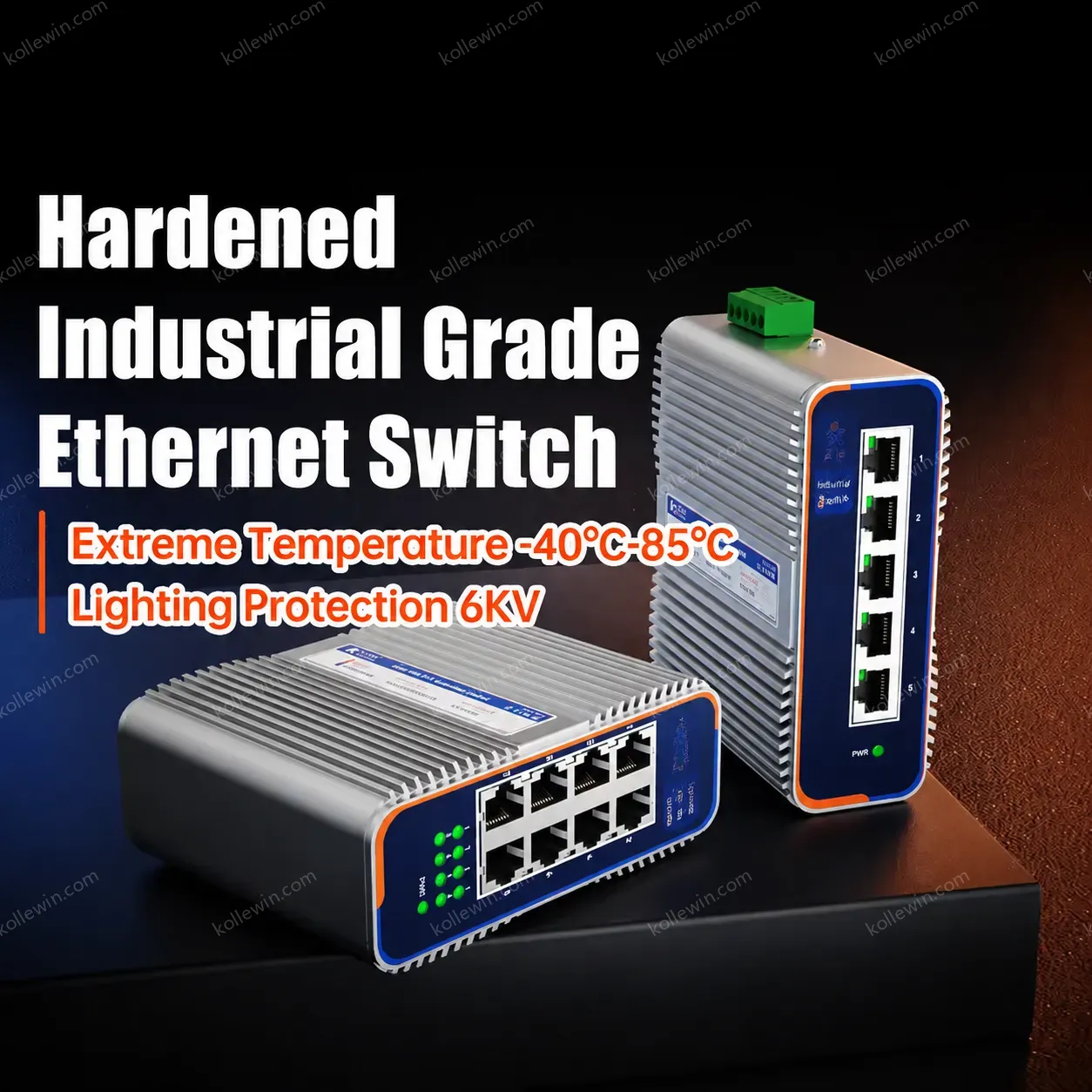 PUSR 5/8 Ports 100/1000M Unmanaged Industrial Ethernet Switches Plug & Play IP40 Protection Compact Size USR-ISG/ISF