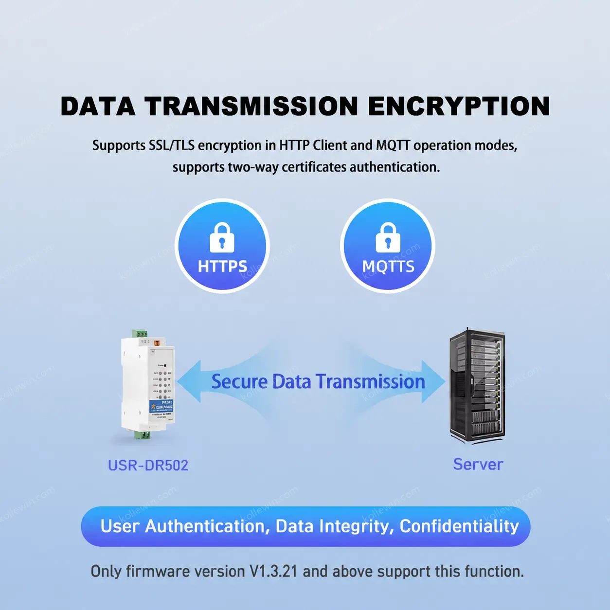 USR-DR502-E Europe Industrial HTTP MQTT/SSL GSM SMS 4G LTE Cat 1 Modem With Sim Card Slot Support IoT Platform