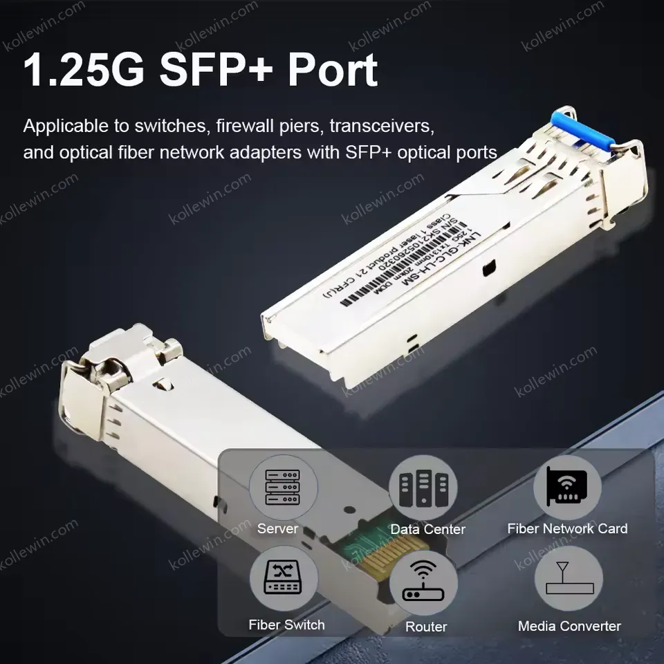 1.25G SFP Module with Digital Diagnostic Monitoring SMF Duplex LC 20KM Fiber Optical Transceiver