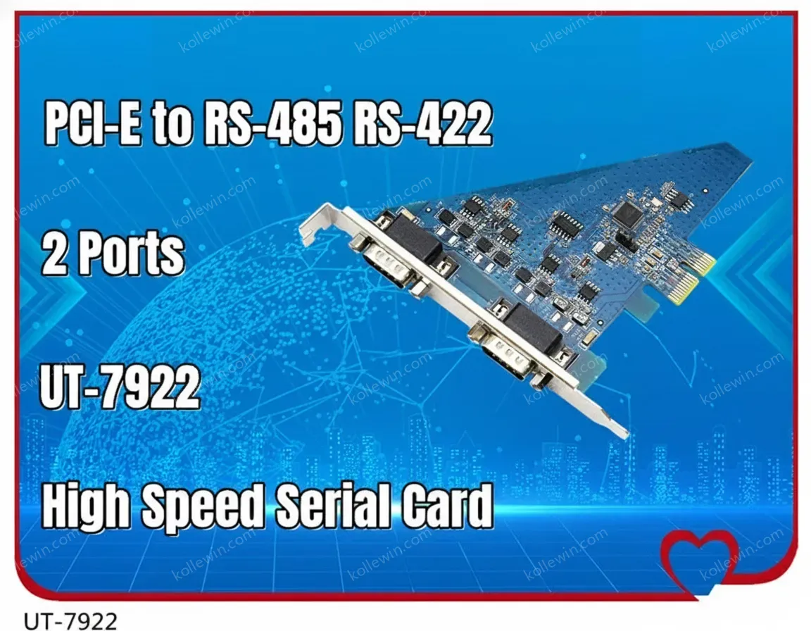 UOTEK Industrial High Speed PCI-E to 8 Port RS-485 RS-422 Serial Card PCIE to RS485 RS422 Converter ESD Anti-lightning 4U UT-798