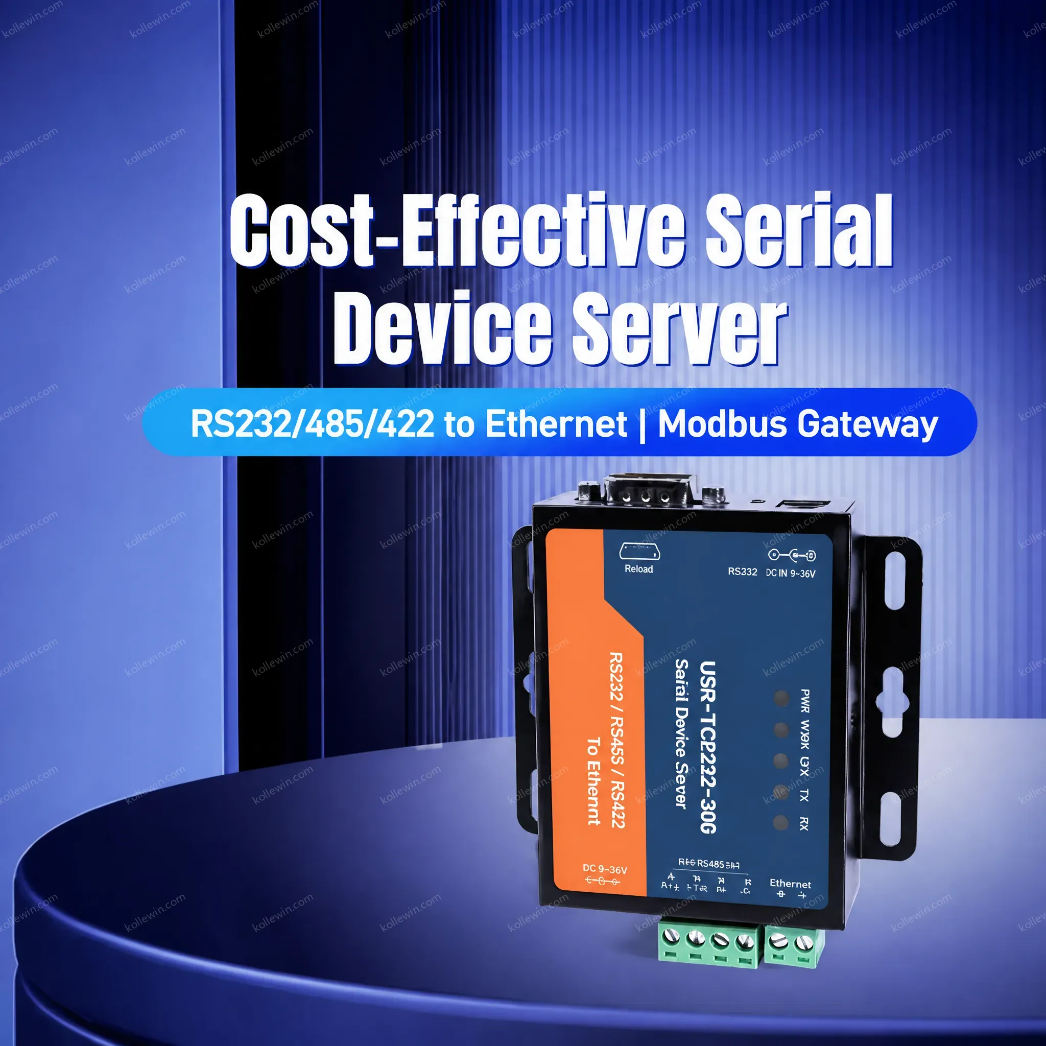USR-TCP232-306 Cost-effective Modbus Gateway Modbus RTU to TCP RS232 RS485 to Ethernet Serial Device Server
