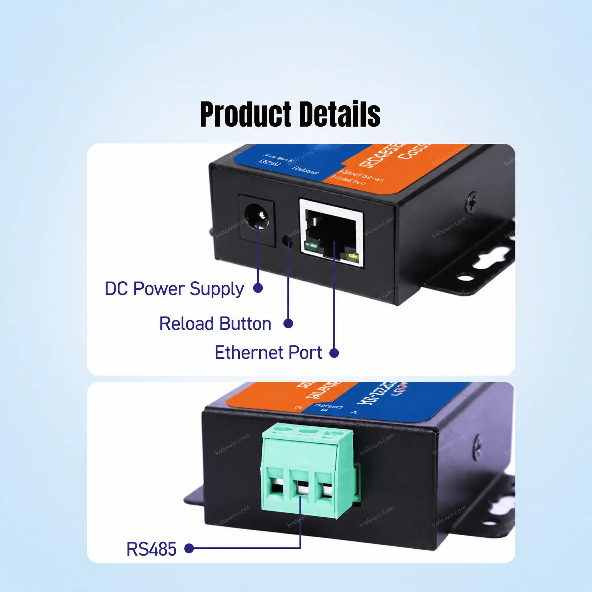 USR-TCP232-304 Serial Device Server Modbus RTU to TCP Gateway RS485 to Ethernet Converters CE/FCC/RoHS Certified 2-Year Warranty