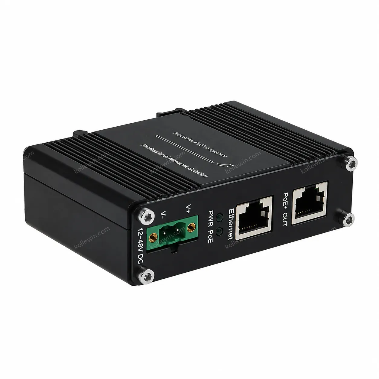 12~48V DC Power Input Industrial 10G PoE+ Injector