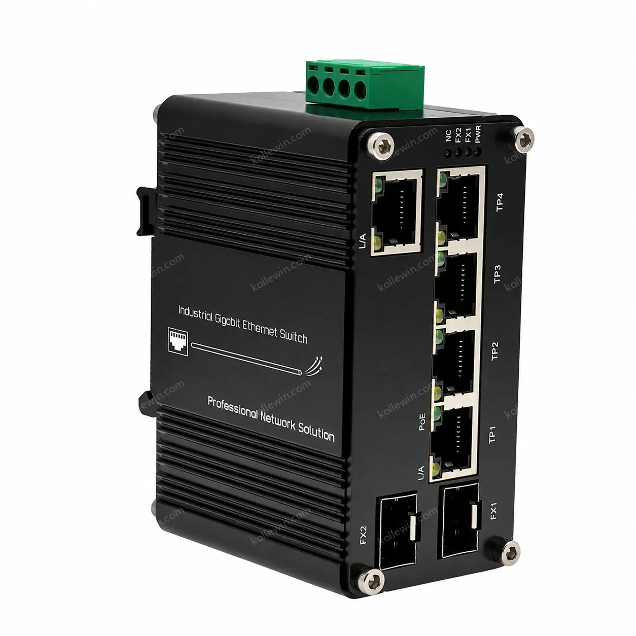 Industrial 4-Port 90W PoE + 1-Port Ethernet + 2-Port SFP Gigabit Switch for Networking 3 Year Warranty