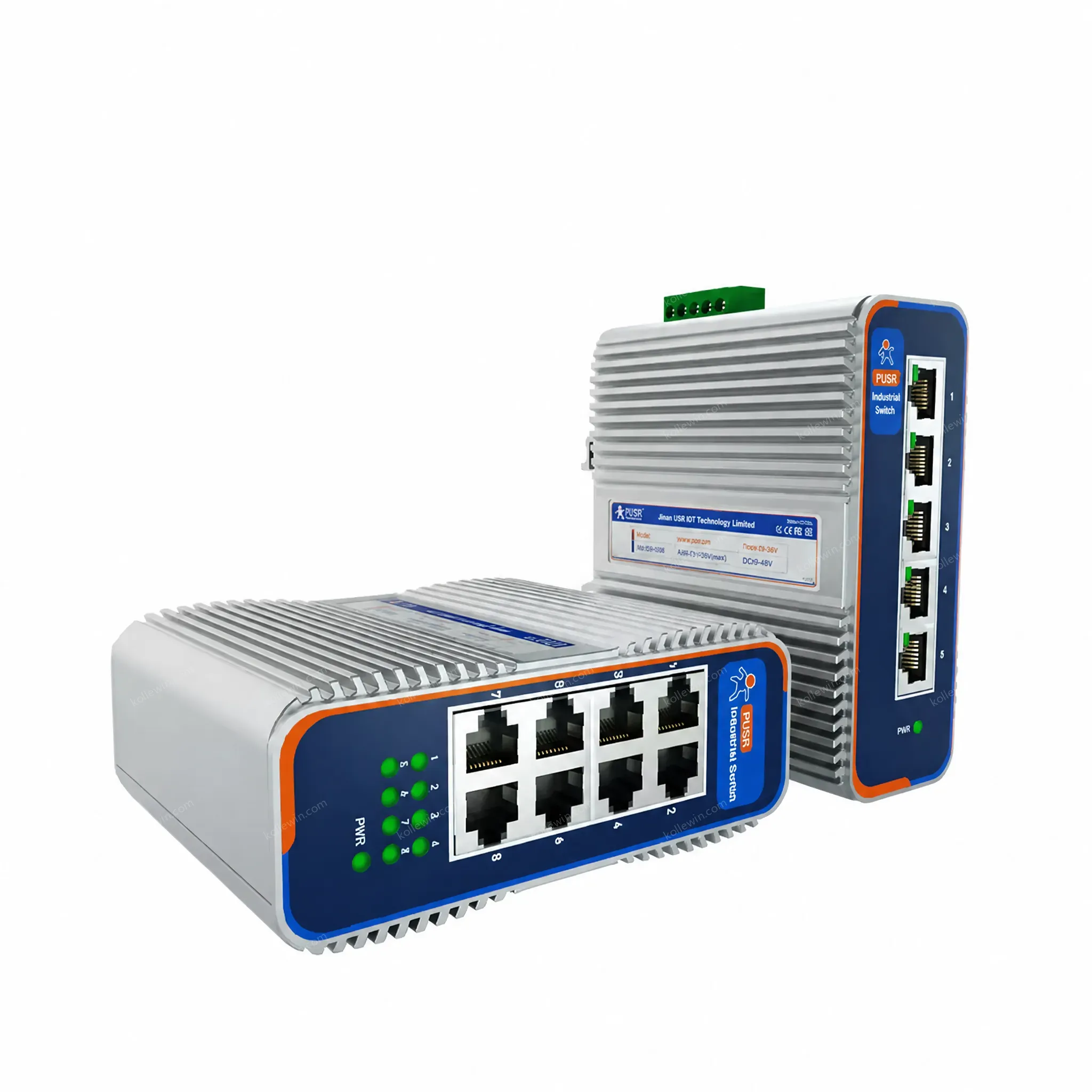 PUSR 5/8-Port 10/100/1000Mbps Industrial Gigabit Ethernet Switch VLAN Support QoS Lighting Protection 6KV Plug&Play USR-ISG/ISF