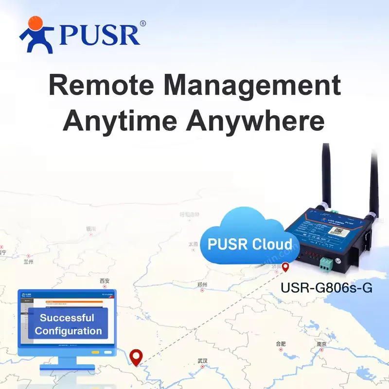 USR-G806s-Gd Global Ban Industrial 4G LTE Router with 1*WAN/LAN,1*LAN GPS Function Enhanced OPENVPN RS485 Serial Port