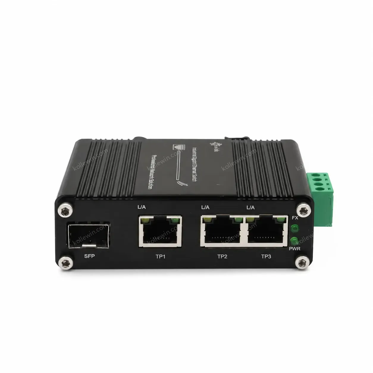 E-link Mini Industrial 3-Port Gigabit Ethernet SFP Fiber Network Switch 12Gbps Switch Capacity 12-48V DC -40C 75C