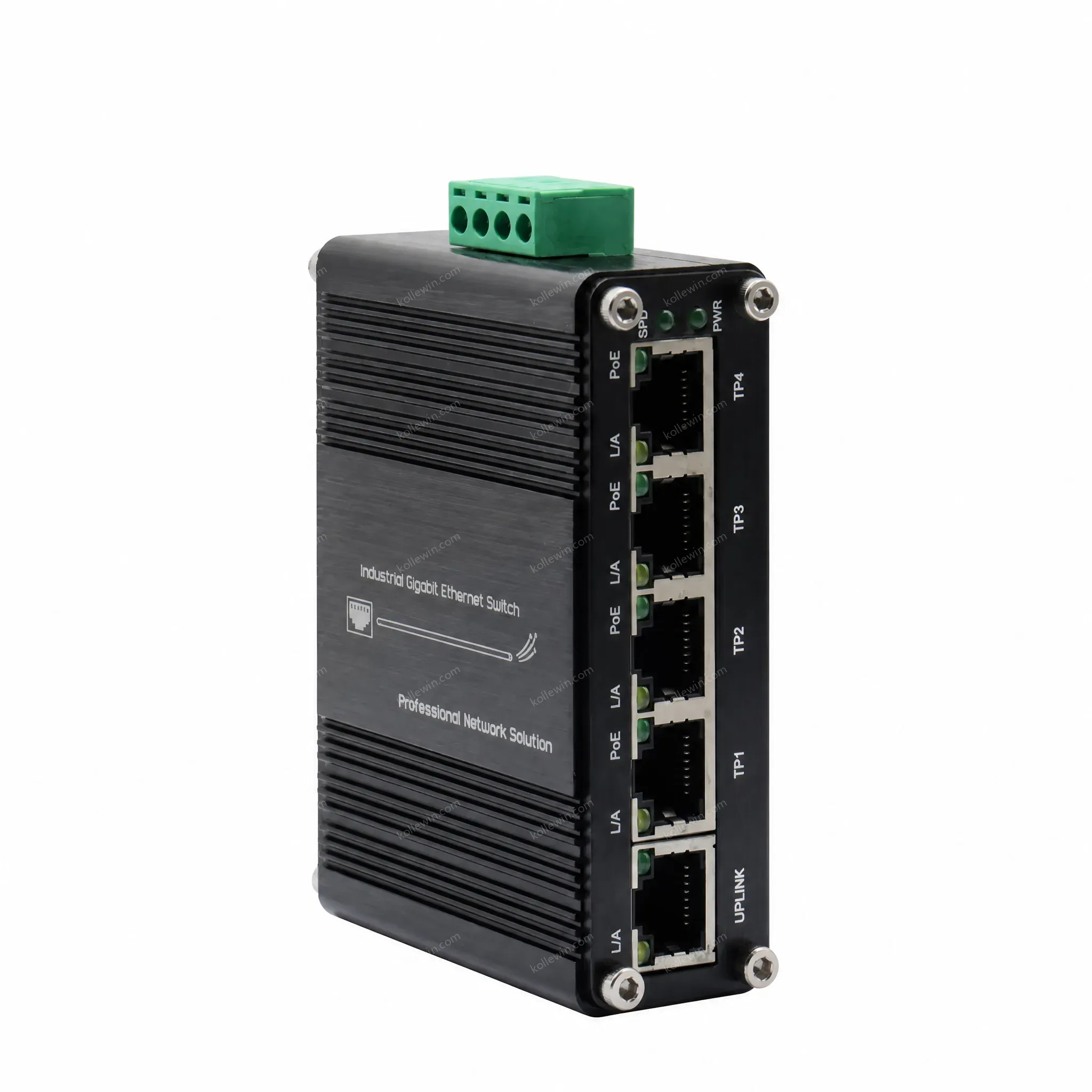 E-link Mini Industrial Solar Voltage Booster 4-Port 10/100/1000/2500Base-T 802.3at PoE + 1-Port 10/100/1000/2500Base-T Switch