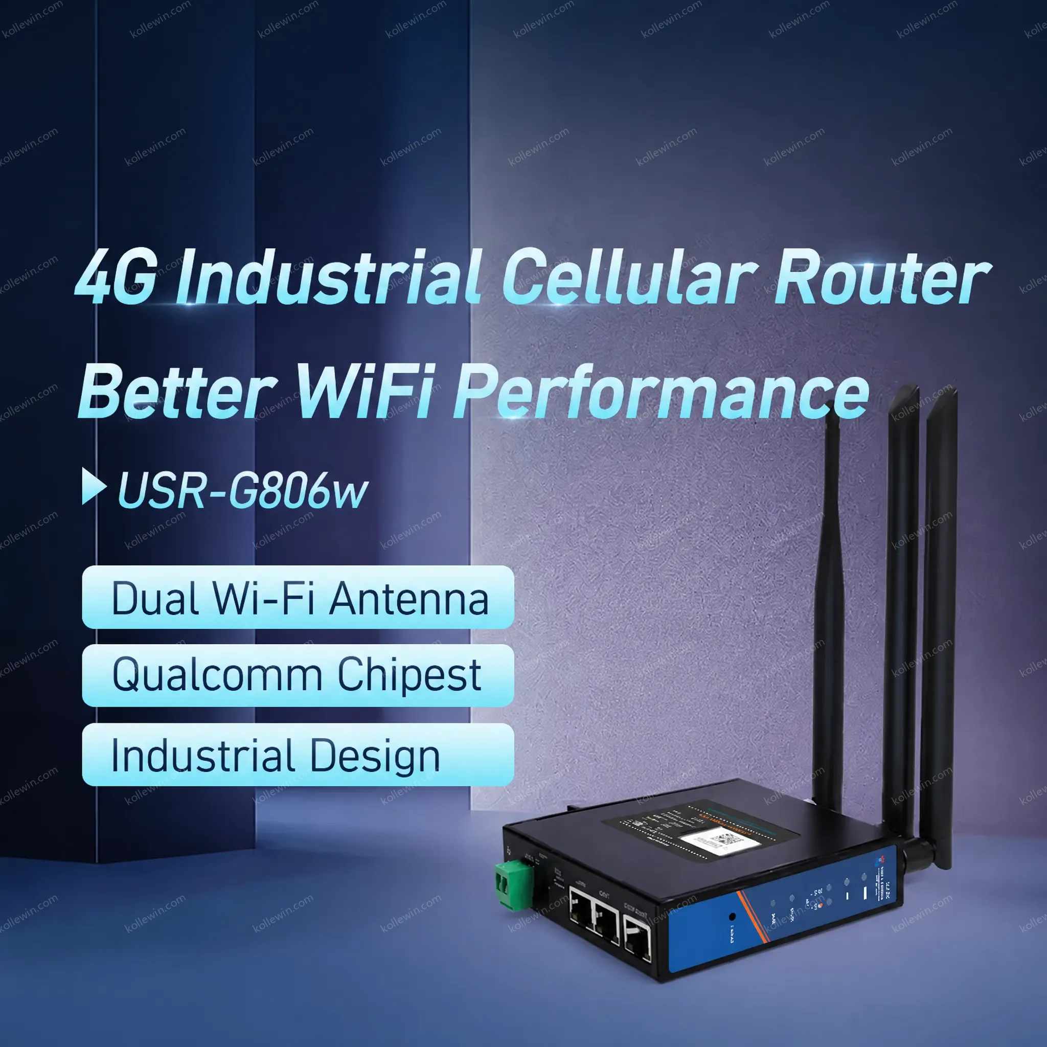 USR-G806W-E Europe Embedded Hardware Watchdog Support OPENVPN Server With Sim Card Slot 4G Industrial Cellular Router