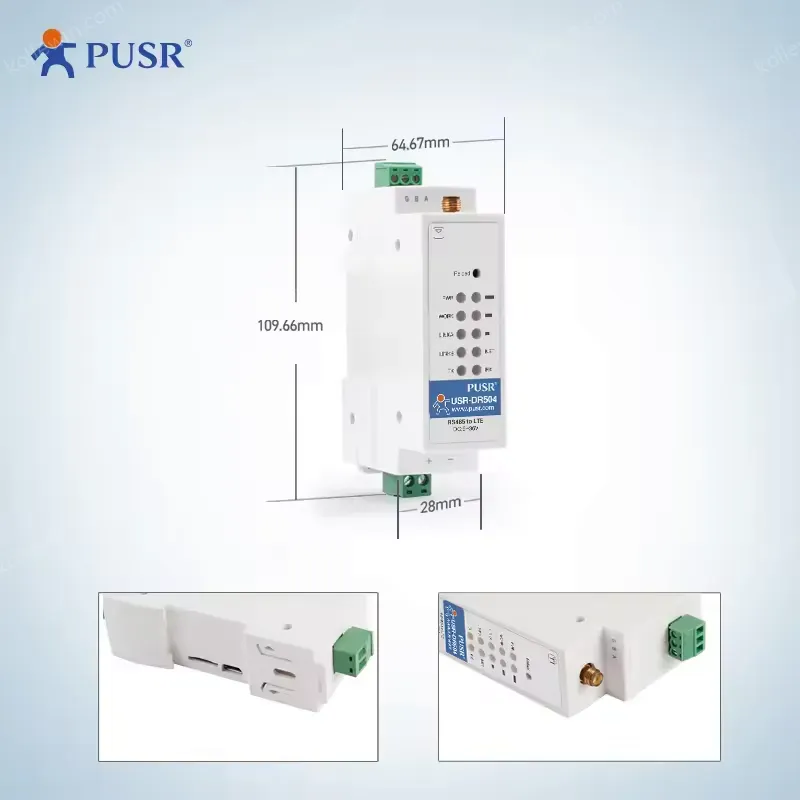USR-DR504-G Global CAT4 Serial to 4G LTE Modem with Modbus RTU to TCP
