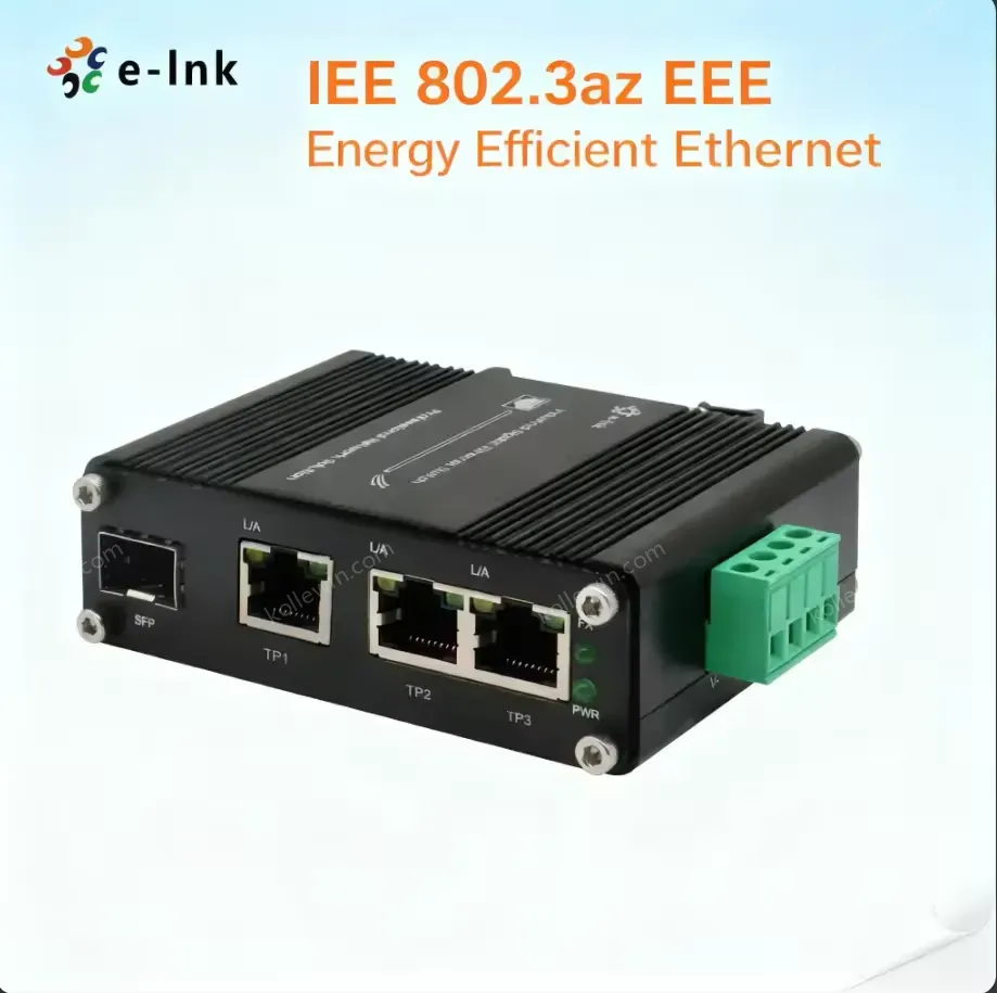 Industrial Gigabit Ethernet Switch IP40 Aluminum Housing Operates -40°C to 75°C with 12-48VDC Wide Voltage Input