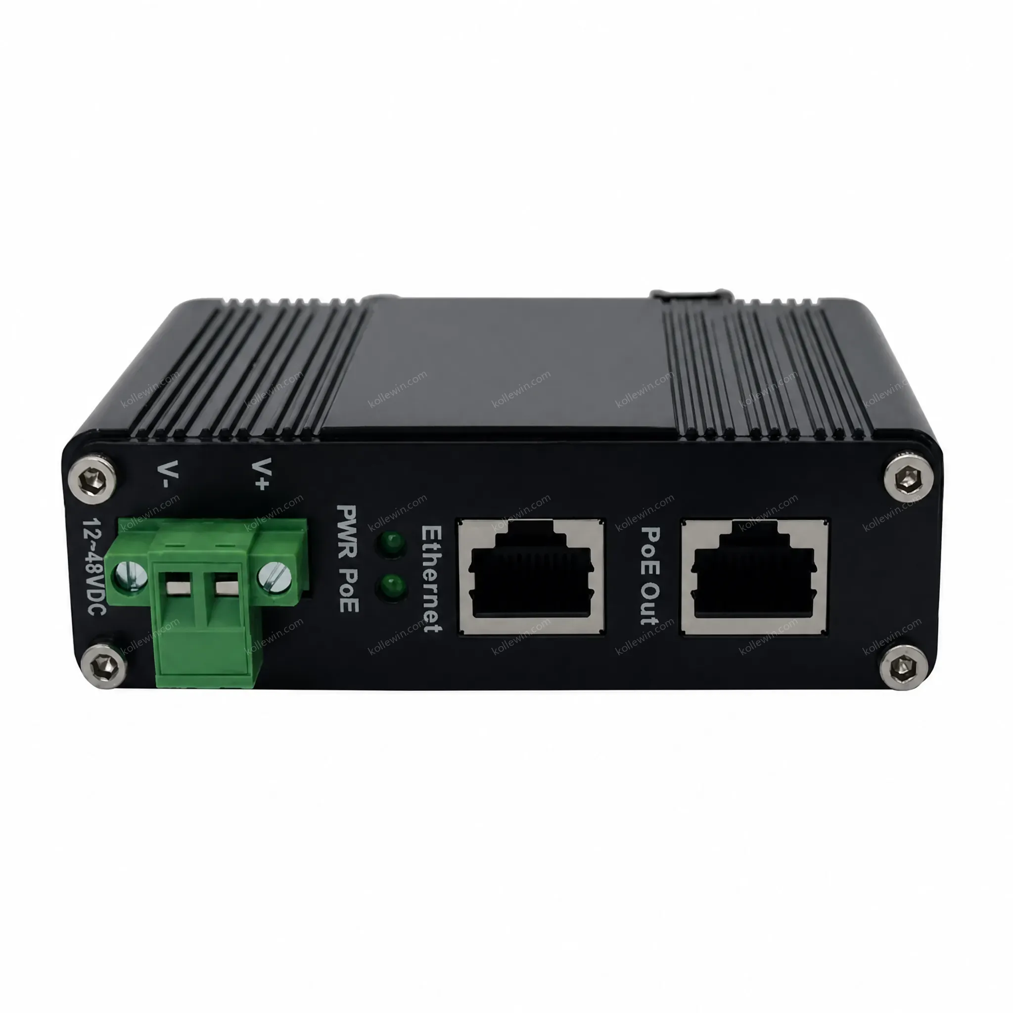 12 to 48VDC Terminal Block Gigabit Industrial PoE Injector