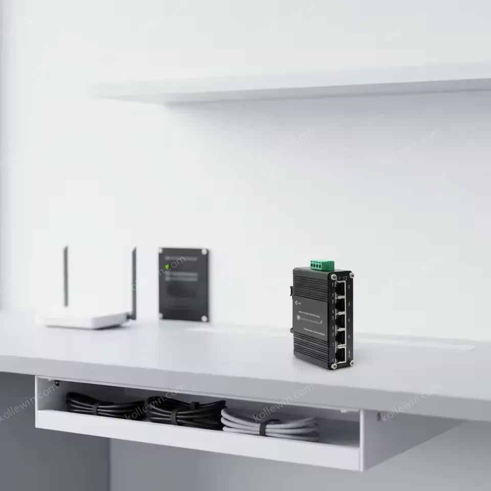E-link Mini Industrial Solar Voltage Booster 4-Port 10/100/1000/2500Base-T 802.3at PoE + 1-Port 10/100/1000/2500Base-T Switch