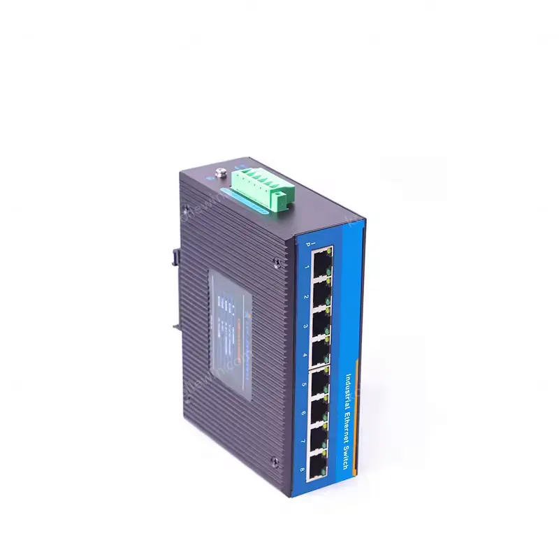 USR-ISG008P With 8 Electrical Ports With 10/100/1000Mbps DIN-Rail GIgabit Industrial Ethernet Switch