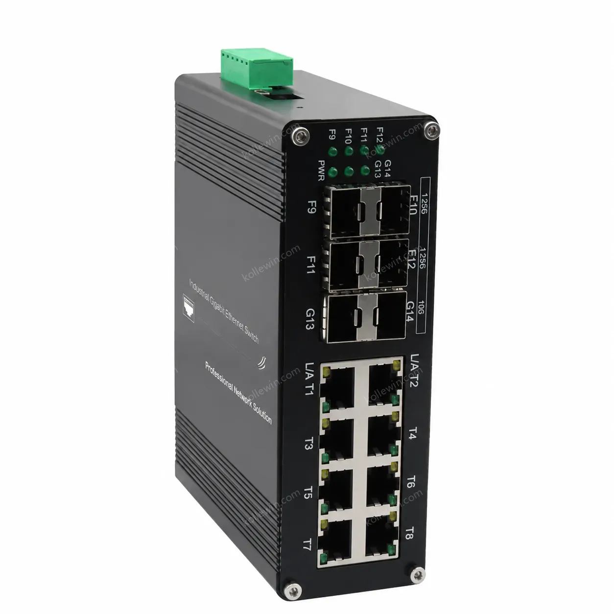 14 Port Network Switch, Industrial L2+ 8-Port 10/100/1000T + 4-Port 1G SFP + 2-Port 10G SFP+ Managed Ethernet Switch