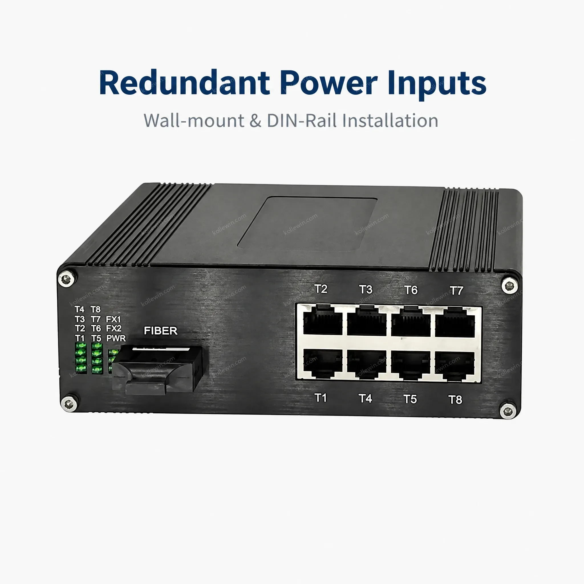 Industrial 8-Port Gigabit Ethernet Switch with 1 SFP Fiber Port High Speed 1000Mbps Support 4K MAC