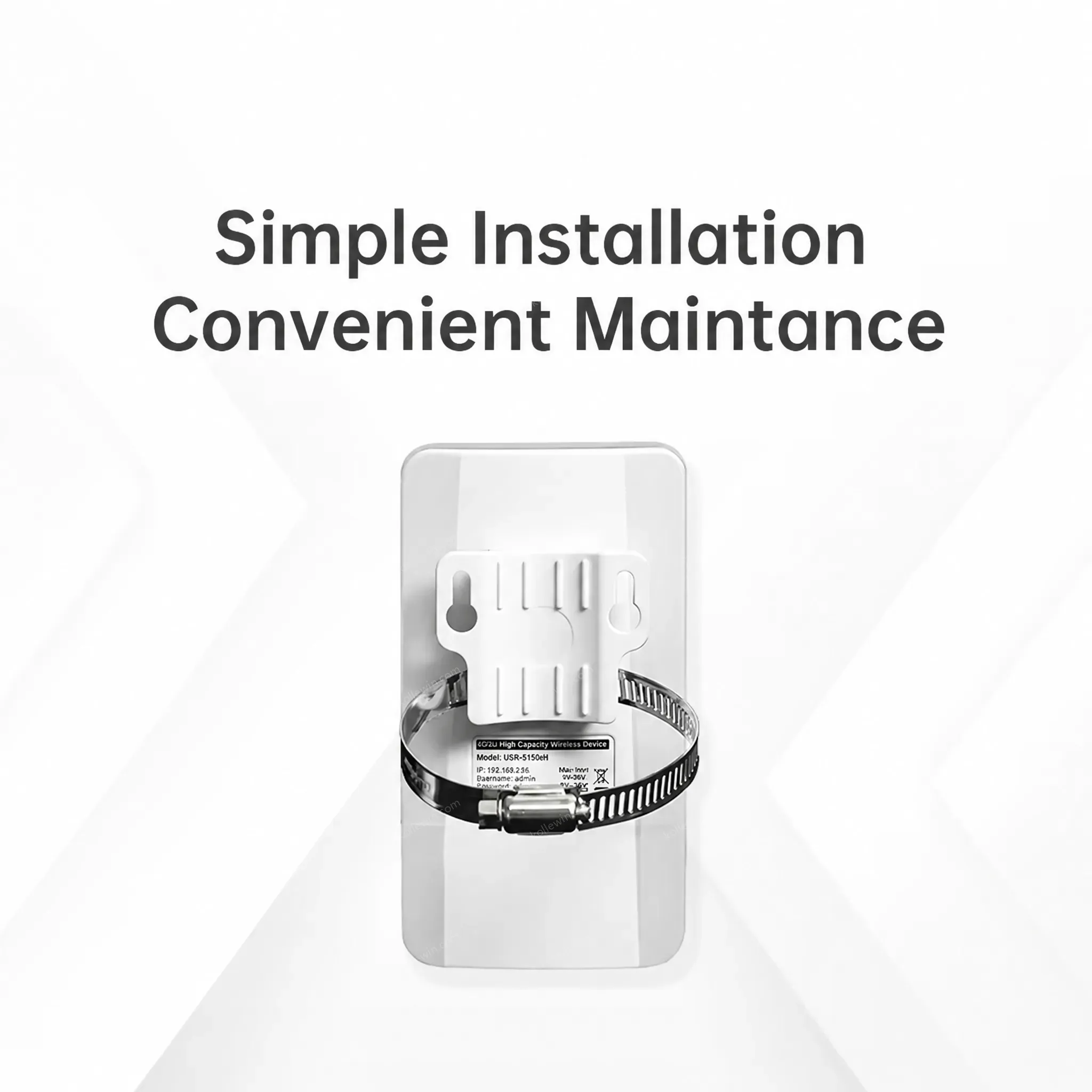 PUSR PTP/PTMP Outdoor Wireless Bridge 2 KM Ipoll3 Protocol Support QOS 300Mbps IP64 Waterproof ST508E