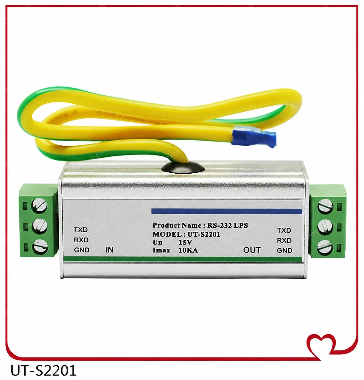UOTEK Industrial Grade RS-485 Lightning Arrestor Arrester RS485 Isolator Module ESD Surge Protector Level 4 IP30 5KA UT-S101
